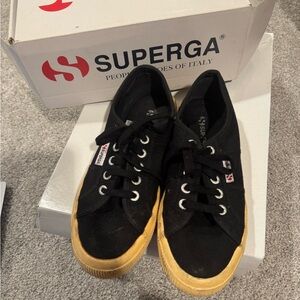 Superga Black Canvas Sneakers